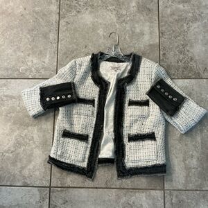 Nanette Nanette lepore tweed contrast trim jacket